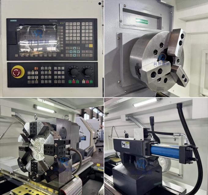 380V Ck6163 Torni automatici CNC orizzontali con foratura a fusione di 105 mm 1