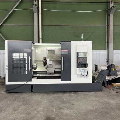 Max Swing Over Bed Dia mm Φ560 Flat Bed CNC Lathe Machine per la capacità di raffreddamento L150